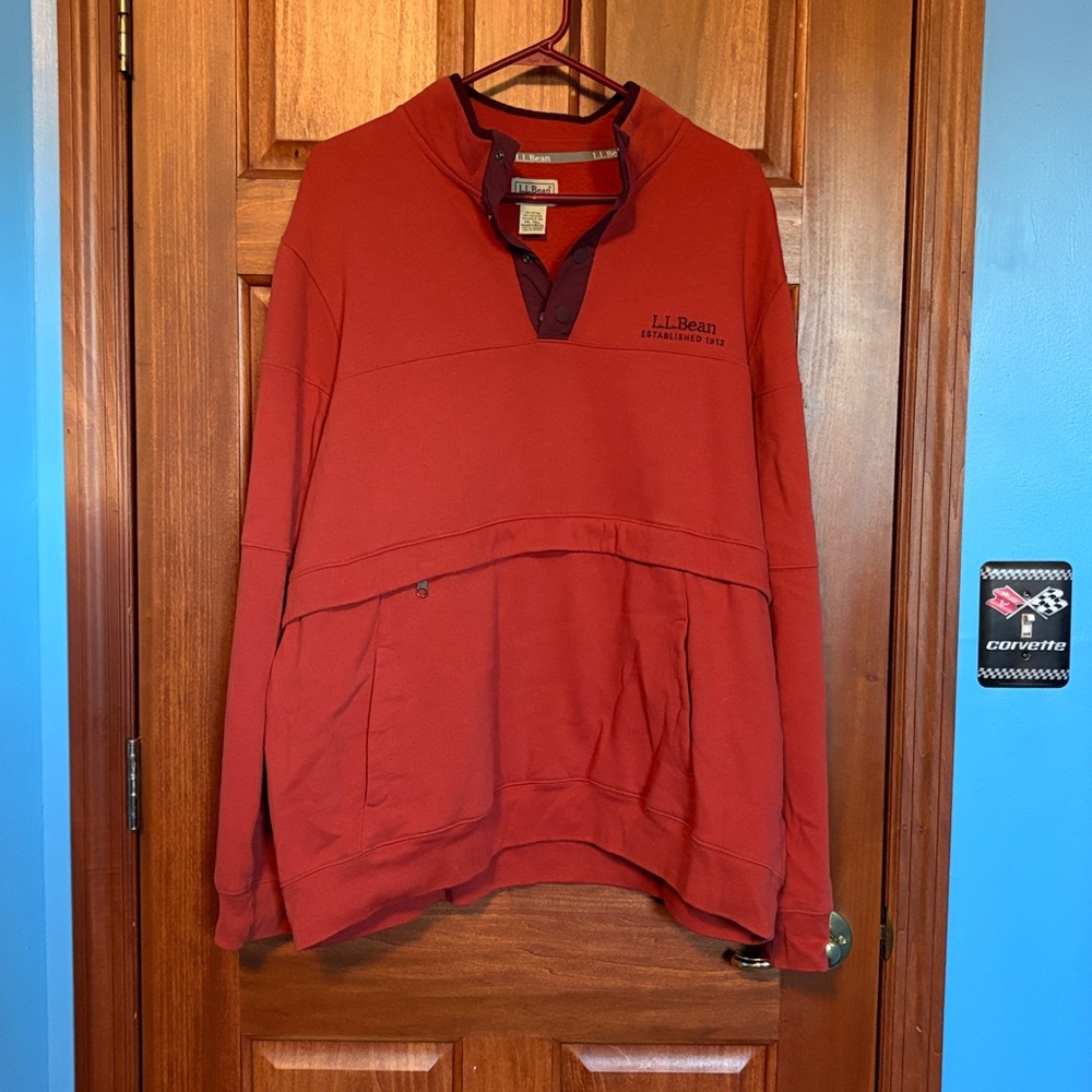 L.L. Bean Anorak Pullover with Button Collar